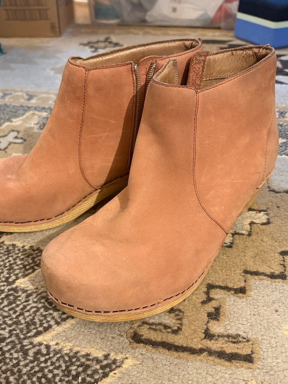 Women's DanskoMauve Suede Wedge Ankle Boots